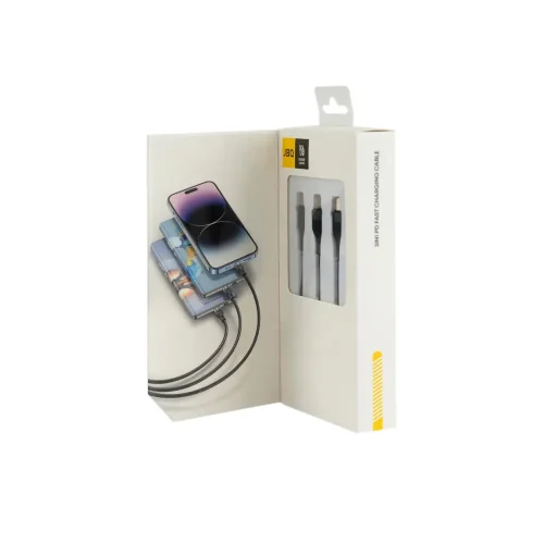 کابل شارژ سه کاره جی بی کیو مدل CA-533 (3in1)