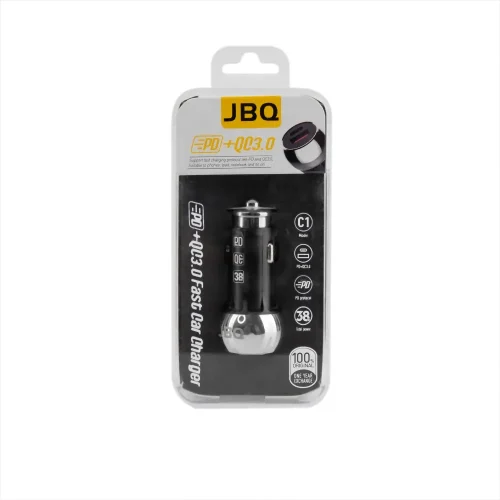 شارژر فندکی دو پورت (PD , QC3.0) جی بی کیو مدلC1