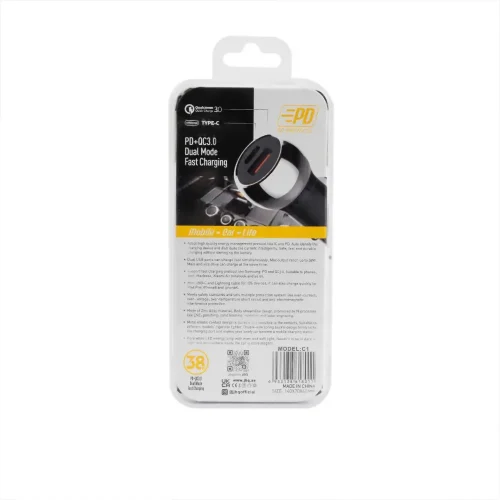 شارژر فندکی دو پورت (PD , QC3.0) جی بی کیو مدلC1