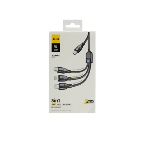 کابل شارژ PD سه کاره جی بی کیو مدل CA-537
