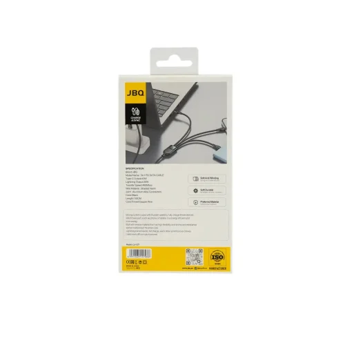 کابل شارژ PD سه کاره جی بی کیو مدل CA-537