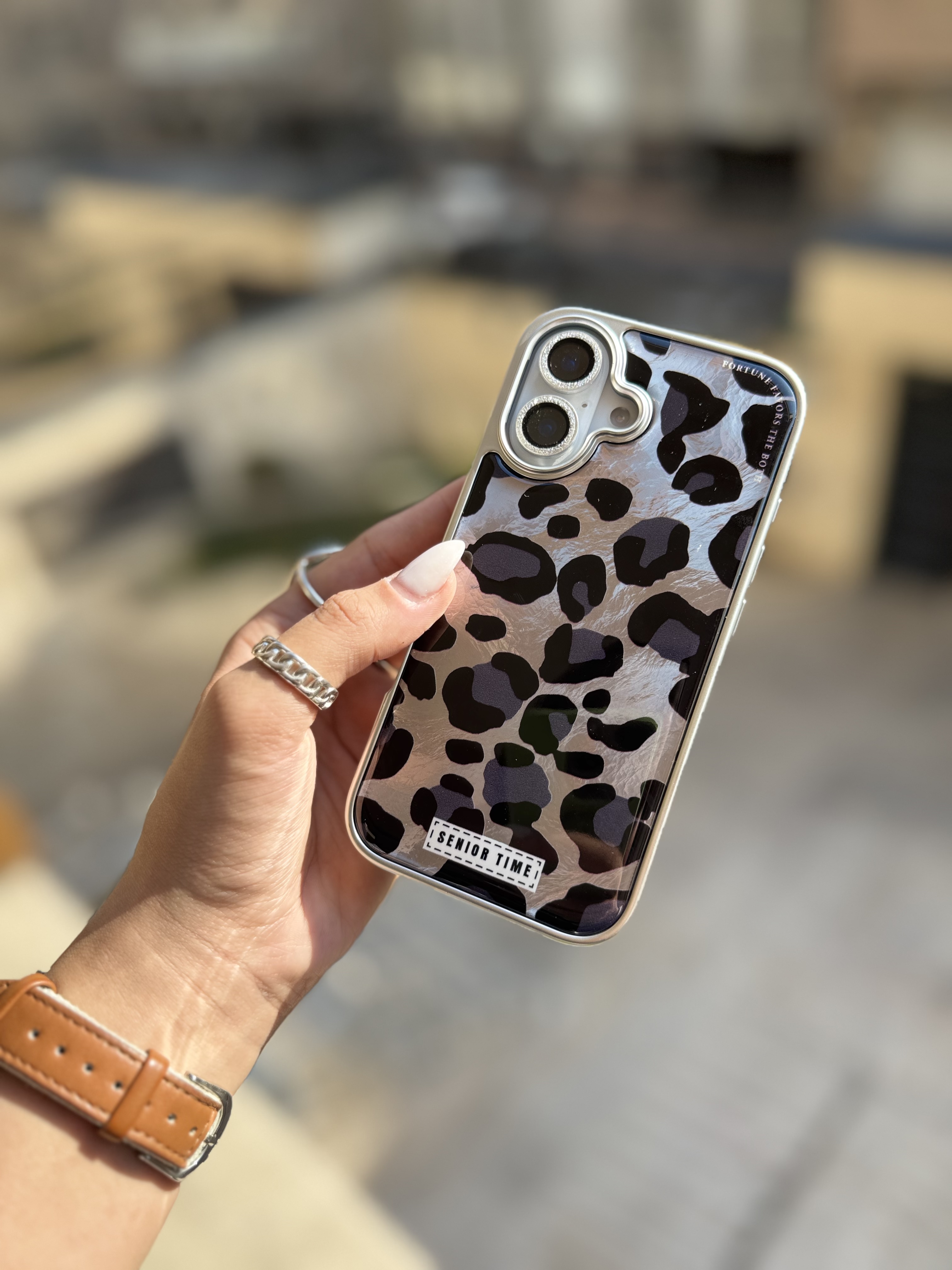 قاب Senior Time پلنگی  مناسب برای آیفون | iPhone iphone 17promax