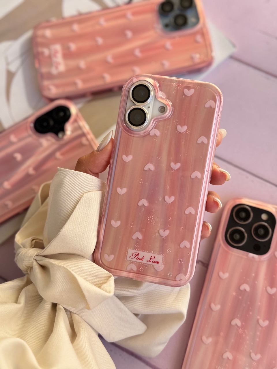 قاب قلب لیزری Pink Love مناسب برای آیفون | iPhone iphone 13promax