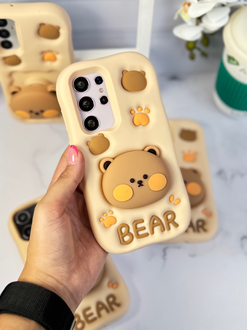 قاب Bear سیلیکونی استند شو  مناسب برای آیفون | iPhone iphoneS24ultra