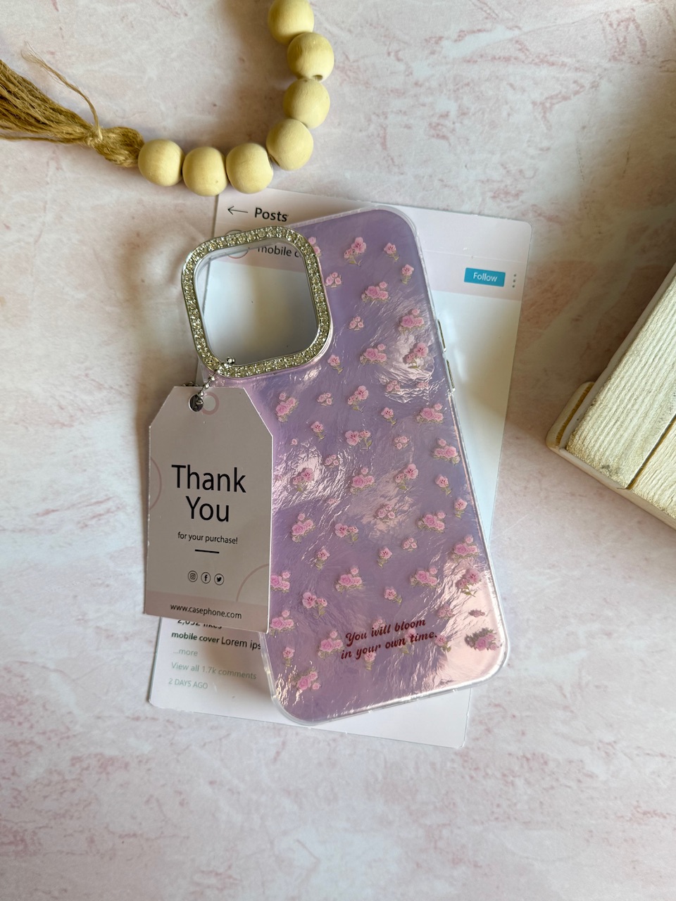 2111---قاب Blooms آیفون مناسب برای آیفون | iphone 16promax-1