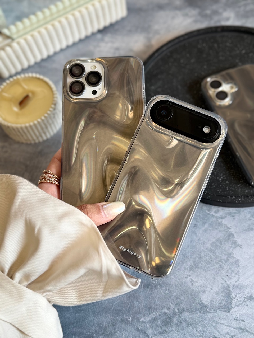 2110---قاب Light Grey مناسب برای آیفون | iphone 17pro-2
