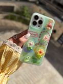 2107---قاب گل برجسته زمینه سبز GOOD LUCK مناسب برای آیفون | iphone 12promax-5