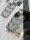 1823---قاب قلبی اکلیلی پاپیونی نگین برجسته مناسب برای آیفون | iphone 13-4
