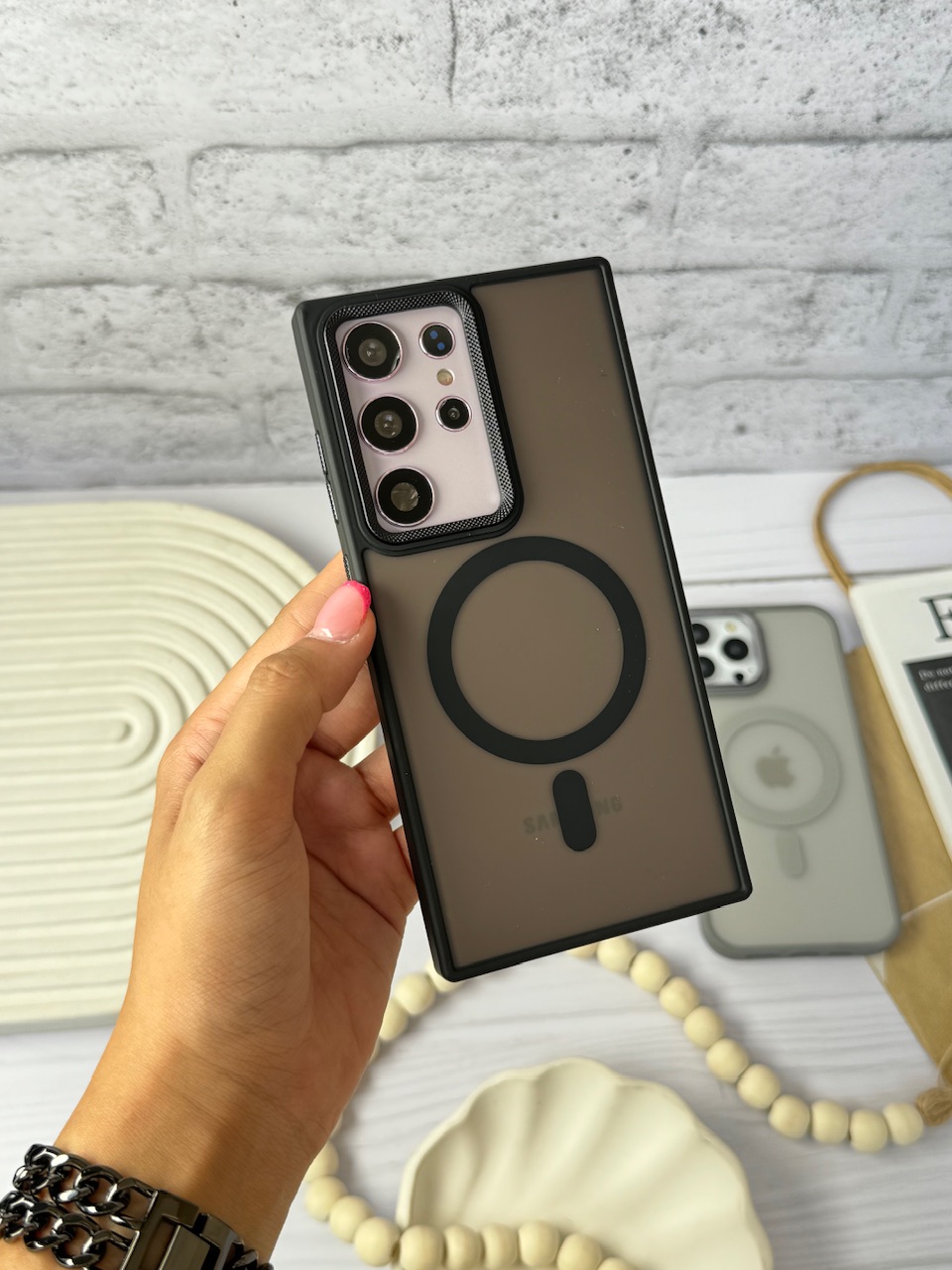 1800---قاب لنز کربن مات مگ سیف آیفون و سامسونگ مناسب برای آیفون | iphone 16promax-7