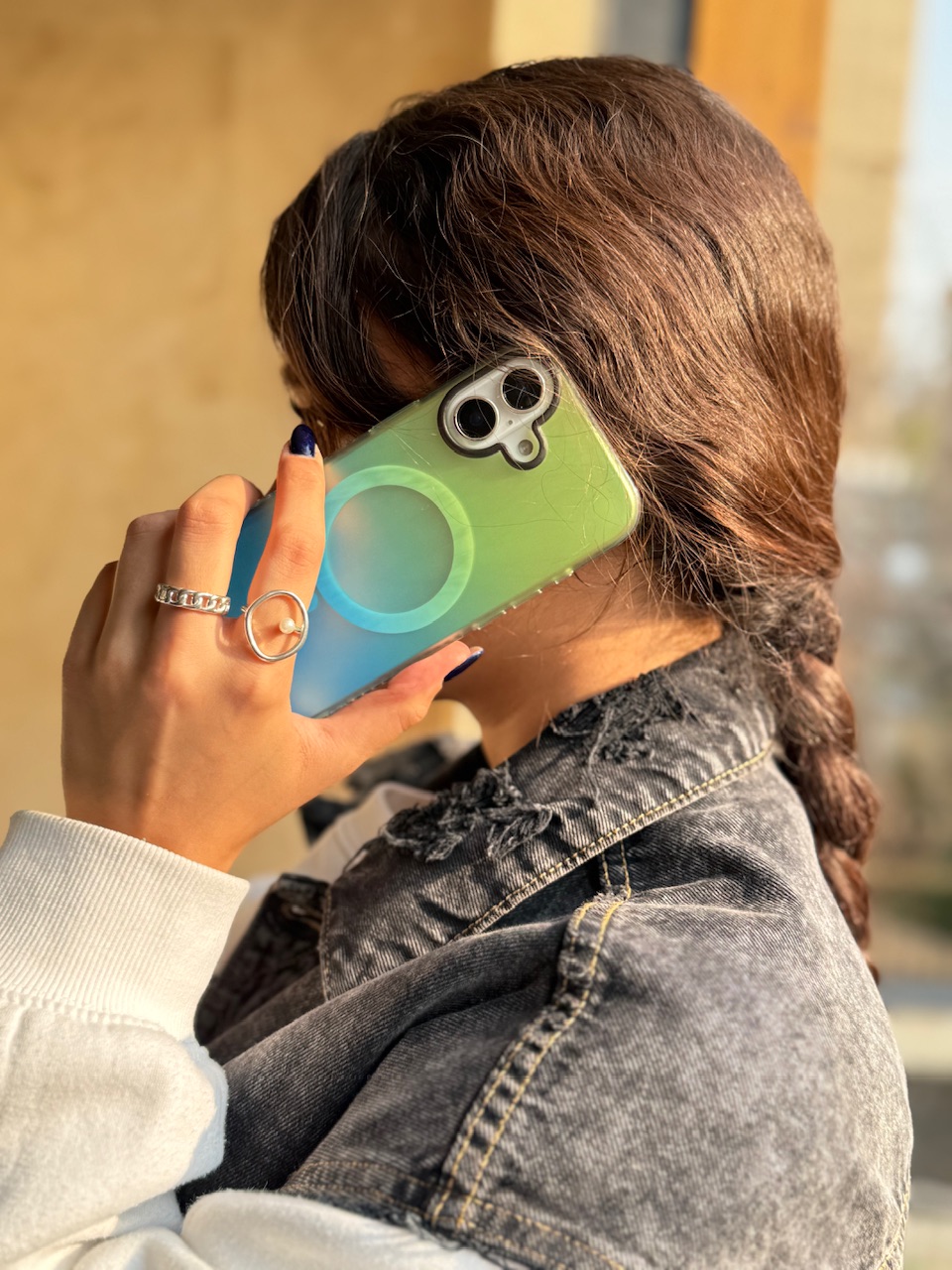 1909---قاب Pink Glow & Aqua Breeze مگ سیف دار مناسب برای آیفون | iphone 12promax-4