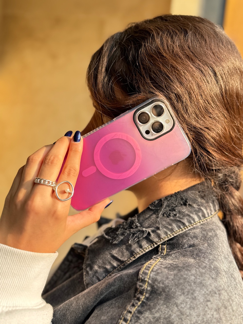 1909---قاب Pink Glow & Aqua Breeze مگ سیف دار مناسب برای آیفون | iphone 12promax-5
