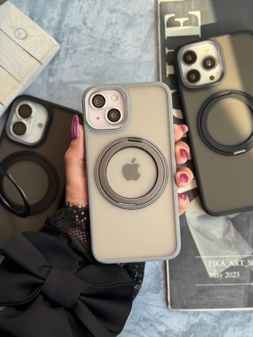 2066---قاب AIR SHADE مگ سیف استند شو مناسب برای آیفون | iphone 13pro-6