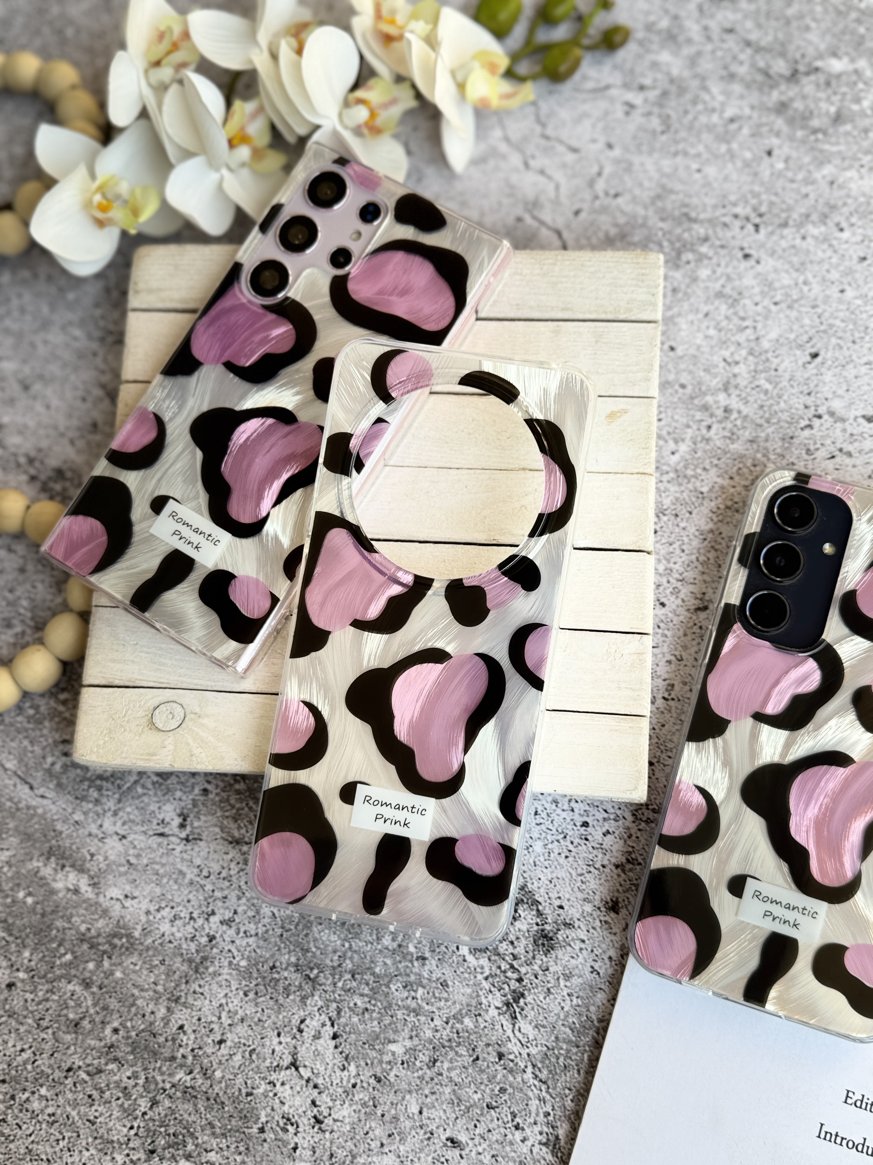 2062-2---قاب پلنگی Romantic Pink اندرویدی مناسب برای شیائومی | redmi14c-2