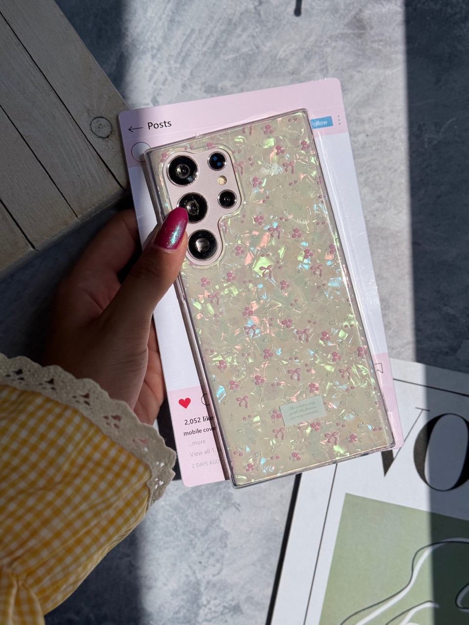 2058-2---قاب یخی ریبون و گل اندرویدی مناسب برای شیائومی | redmi14c-4