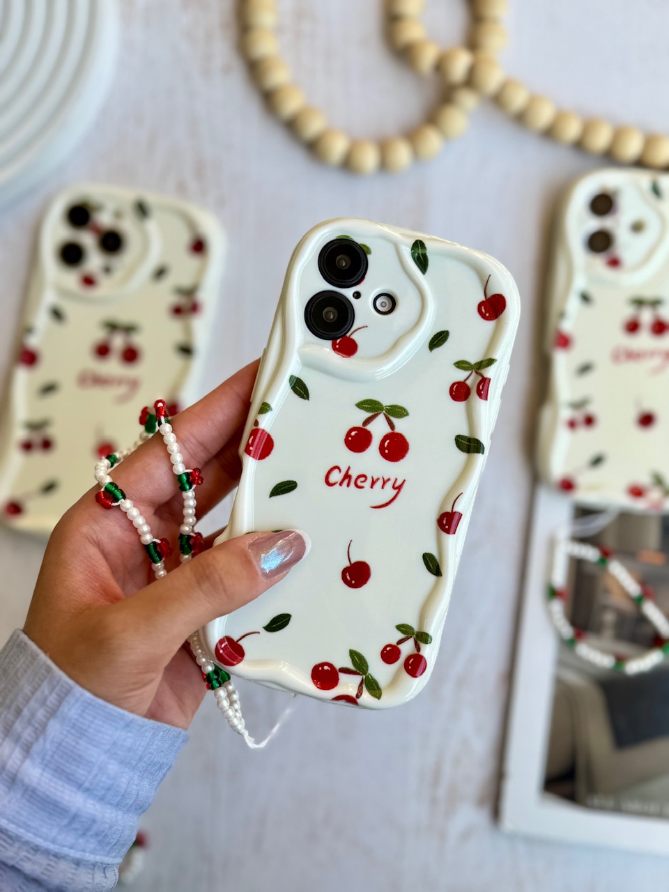 2044---قاب Cherry با آویز آیفون ، سامسونگ ، شیائومی مناسب برای شیائومی | redminote14pro4g-1
