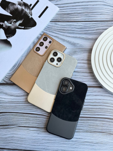 1674---قاب Flannel Metal Case جیر متال مناسب برای آیفون | iphone 16promax-1
