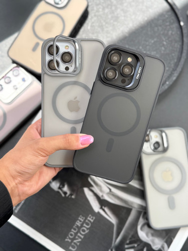 1608---قاب Matte CasePro Lens with MagSafe استند شو با لنز رینگی مناسب برای آیفون | iphone 14promax-1