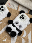 1606---قاب Panda عروسکی پشمالو مناسب برای آیفون | iphone 14pro-7