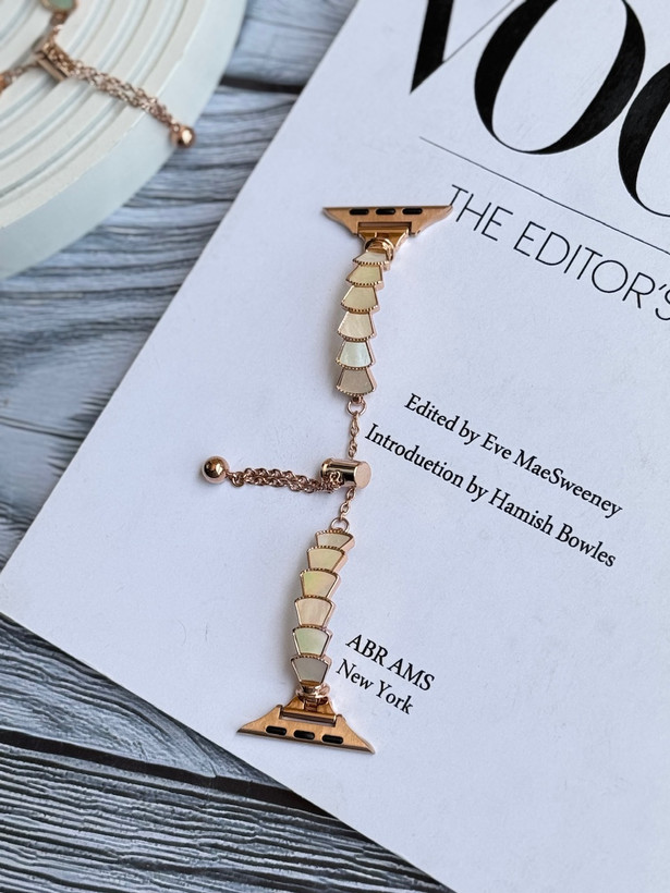 5068---بند اپل واچ Luxury Pearl Chain-2