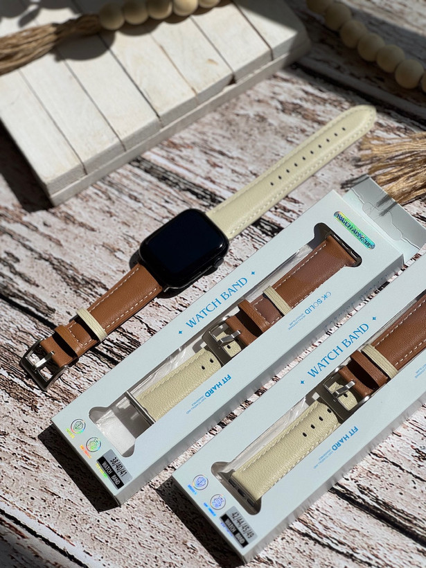 5059---بند اپل واچ چرمی mocha mousse-4