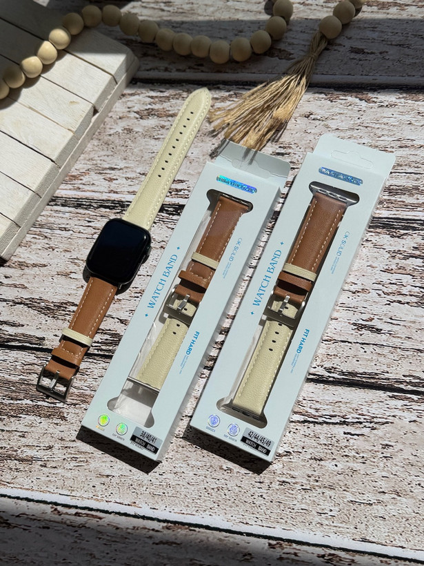 5059---بند اپل واچ چرمی mocha mousse-5